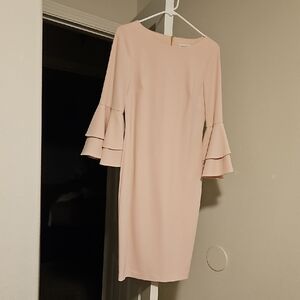 Calvin Klein Blush Long Sleeve Dress